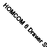 HOMCOM 6 Drawer Storage Tower, Dresser Chest with Wood Top, Organizer Unit for